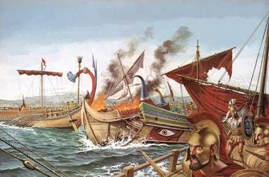 La batalla de Salamina, 480 a.C.